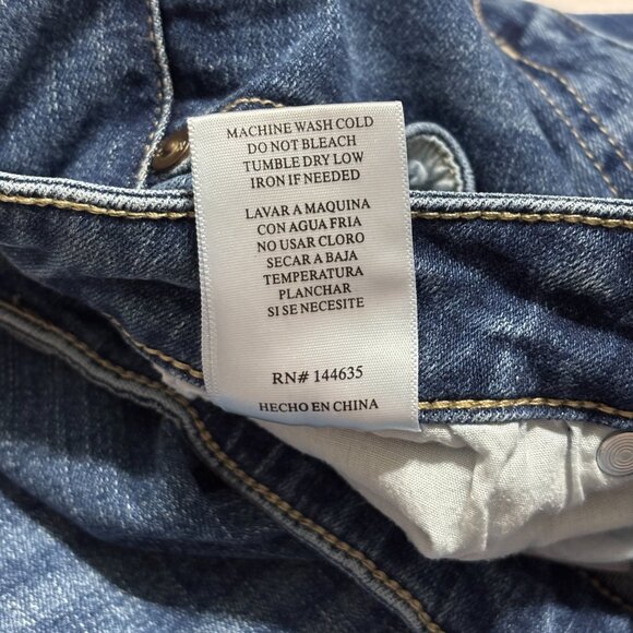 KanCan Los Angeles Women's Sz 9/28 Blue Skinny Jeans Stretch Mid-Rise Distressed - Picture 9 of 11